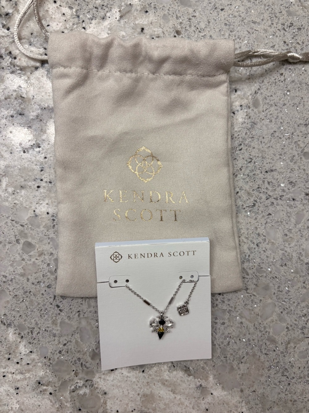 Kendra Scott Silver Bee Pendant Necklace